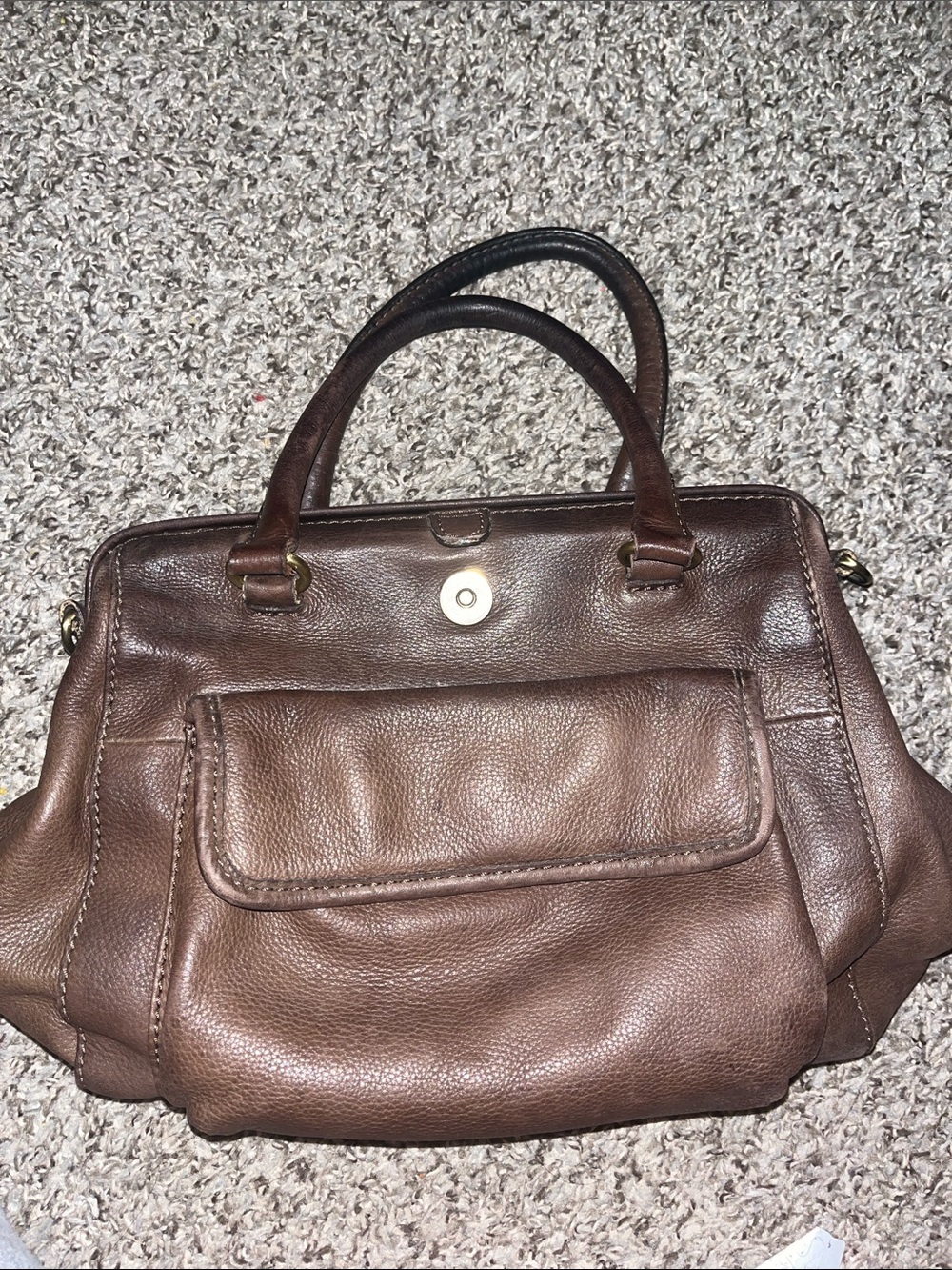 Brown Leather Tote Handbag